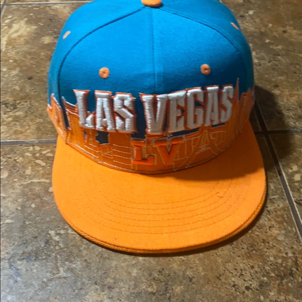 Orange and Teal Las Vegas Cap